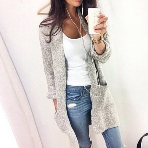 2019 Autumn Winter Fashion Women Long Sleeve loose knitting cardigan sweater Women Knitted Female Cardigan pull femme