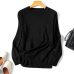 2019 Autumn Winter Long Sleeve Striped Pullover Women Sweater Knitted Sweaters O-Neck Tops Korean Pull Femme Jumper Female White