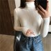 2019 Autumn Winter Thick Sweater Women Knitted Ribbed Pullover Sweater Long Sleeve Turtleneck Slim Jumper Soft Warm Pull Femme