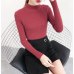 2019 Autumn Winter Women Pullovers Sweater Knitted Elasticity Casual Jumper Fashion Slim Turtleneck Warm Female Sweaters 9011