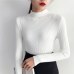 2019 Autumn Winter Women Pullovers Sweater Knitted Elasticity Casual Jumper Fashion Slim Turtleneck Warm Female Sweaters 9011