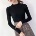 2019 Autumn Winter Women Pullovers Sweater Knitted Elasticity Casual Jumper Fashion Slim Turtleneck Warm Female Sweaters 9011