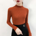 2019 Autumn Winter Women Pullovers Sweater Knitted Elasticity Casual Jumper Fashion Slim Turtleneck Warm Female Sweaters 9011