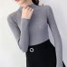 2019 Autumn Winter Women Pullovers Sweater Knitted Elasticity Casual Jumper Fashion Slim Turtleneck Warm Female Sweaters 9011