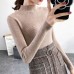 2019 Autumn Winter Women Pullovers Sweater Knitted Elasticity Casual Jumper Fashion Slim Turtleneck Warm Female Sweaters 9011