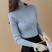 2019 Autumn and winter New Korean Half turtleneck Sweater jacket Womens Long Sleeve Set head All-match knitted Sweater woman