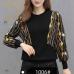 2019 Brand Design Casual Pullover Sweater Spring women lace stitching Knit Sweater Elegant leopard print Black Knitting Top