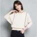 2019 Brand Design Casual Pullover Sweater Spring women lace stitching Knit Sweater Elegant leopard print Black Knitting Top