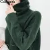 2019 Colorfaith Women Pullover Sweater Knitting Autumn Winter Casual Solid Turtleneck Vintage Ladies Thick Tops SW1027