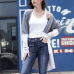 2019 Fashion Cardigans Knitted Sweaters Women Autumn Thin Knit Cardigan Sweater Cotton Long Streetwear Coat Female Plus Size 2XL