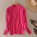 2019 Fashion Cashmere Blended Knitted Sweater Women Tops Autumn Winter Turtleneck Pullovers Female Long Sleeve Solid Color