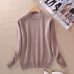 2019 Fashion Cashmere Blended Knitted Sweater Women Tops Autumn Winter Turtleneck Pullovers Female Long Sleeve Solid Color