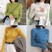 2019 Knitted Women high neck Sweater Pullovers Turtleneck Autumn Winter Basic Women Sweaters Slim Fit Black