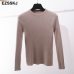 2019 Knitted Women o-neck Sweater Pullovers spring Autumn Basic Women Sweaters Pullover Slim Fit Black cheap top