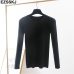 2019 Knitted Women o-neck Sweater Pullovers spring Autumn Basic Women Sweaters Pullover Slim Fit Black cheap top