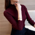 2019 Korean Fashion Women Sweaters and Pullovers Sueter Mujer Ruffled Sleeve Turtleneck Solid Slim Sexy Elastic Women Tops