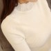 2019 Korean Fashion Women Sweaters and Pullovers Sueter Mujer Ruffled Sleeve Turtleneck Solid Slim Sexy Elastic Women Tops