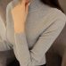 2019 Korean Fashion Women Sweaters and Pullovers Sueter Mujer Ruffled Sleeve Turtleneck Solid Slim Sexy Elastic Women Tops