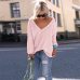 2019 New Plus Size Autumn Winter Knitting Casual Long Sleeve Solid Colors Sweater Loose Female Sweaters Fashion Women Clothing