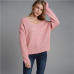 2019 New Sweater Women Autumn Winter Sexy Backless Cross Pullover Jumper Knitting Loose Clothes Female Fashion Winter Sweater