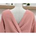 2019 New Sweater Women Autumn Winter Sexy Backless Cross Pullover Jumper Knitting Loose Clothes Female Fashion Winter Sweater