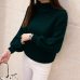 2019 New Winter Women Sweaters Fashion Turtleneck Batwing Sleeve Pullovers Loose Knitted Sweaters Female Jumper Tops