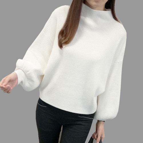 2019 New Winter Women Sweaters Fashion Turtleneck Batwing Sleeve Pullovers Loose Knitted Sweaters Female Jumper Tops