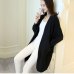 2019 Women Long Cardigans Autumn Winter Stitch Poncho Knitting Sweater Female Over sized Shawl Cape Jacket Coat Trench Parkas