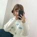 2019 Women'S Kawaii Ulzzang Vintage College Loose Clouds Sweater Female Korean Punk Thick Cute Loose Harajuku Clothing For Women