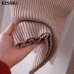 2019 basic v-neck solid autumn winter Sweater Pullover Women Female Knitted sweater slim long sleeve badycon sweater cheap