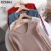 2019 new Spring Autumn V Neck sweater Pullovers Women Slim basic Sweater Elastic soft Jumpers female women sweater