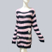 6 Colors Gothic Punk Plus Size Long Sweaters Women Striped Character Cool Hollow Out Hole Broken Jumpers Pullover Knit Sweater