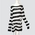 6 Colors Gothic Punk Plus Size Long Sweaters Women Striped Character Cool Hollow Out Hole Broken Jumpers Pullover Knit Sweater