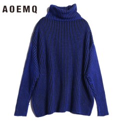 AOEMQ Winter Hot Sell Sweater Keep Warm Use High Turtleneck Protect Neck Winter Warm Sweater Cotton Soft Sweater for Women