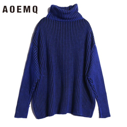 AOEMQ Winter Hot Sell Sweater Keep Warm Use High Turtleneck Protect Neck Winter Warm Sweater Cotton Soft Sweater for Women