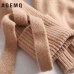 AOEMQ Winter Sweater Solid Striped Casual Home Wear Keep Warm Sweater Thick Hand Made Sweater with Ribbon for Women Clothing