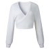 Autumn And Winter Sweaters tops Loose Slim Sweater pullover 2019 Casual solid Fashion White Long Sleeve V-neck Women Clothing