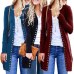 Autumn Long Jacket Coat Women Ladies Long Sleeve Slim Knitted Cardigan Outwear