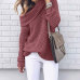 Autumn Off Shoulder Sweater Women Pullover Sweater Warm Winter Knitted Sweater Ladies Long Sleeve Women Loose Sweater Female