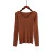 Autumn V Neck Sweater Knitted Fashion Womens Sweaters 2019 Winter Tops For Women Pullover Jumper Pull Femme Hiver Truien Dames