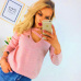 Autumn Winter Knitted Sweaters Women 2018 Loose Sweater Women Pullovers Jumper V-neck Long Sleeves Female Sweaters Femme Tops