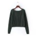 Autumn winter new 2018 crop sweater casual sexy women sweaters and pullovers knitted jumpers short basic solid slim pull femme