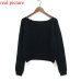 Autumn winter new 2018 crop sweater casual sexy women sweaters and pullovers knitted jumpers short basic solid slim pull femme