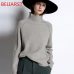 BELIARST New Autumn and Winter Cashmere Sweater Women High-Collar Thickened Pullover Loose Sweater Large Size Knitted Wool Shirt