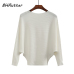 BHflutter Sweater Women Slash Neck Knitted Winter Sweaters Tops Female Batwing Cashmere Casual Pullovers Jumper Pull Femme 2018