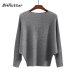 BHflutter Sweater Women Slash Neck Knitted Winter Sweaters Tops Female Batwing Cashmere Casual Pullovers Jumper Pull Femme 2018