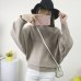 BHflutter Sweater Women Slash Neck Knitted Winter Sweaters Tops Female Batwing Cashmere Casual Pullovers Jumper Pull Femme 2018