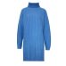 BUENOS elegant knitted sweater dress women autumn turtleneck female blue white sweater dress Sexy solid ladies winter pullover