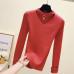 Basic Sweater Women Pullover Knitted Long Sleeve Sexy V-Neck Women Sweaters Top Autumn Winter Soft Elasticity Pull Femme Black