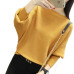 Batwing Sleeve Loose Autumn Women Pullover Sweater Yellow Knit Fashion Female Pull New Arrival Striped Pullovers and Sweaters